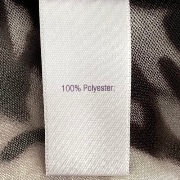 Jennifer Lopez Pull On Sheer 3/4 Sleeve Animal Print Blouse Black Grey Sz S - Picture 13 of 15